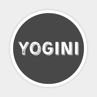 Yogini Large White Text Magnet